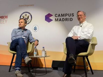 El emprendedor Mart&iacute;n Varsavsky entrevista a Eric Schmidt, de Google.