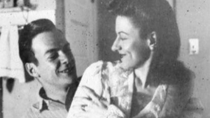 Richard Feynman y Arline Greenbaum, en la imagen del cártel de la película 'I Love My Wife'.