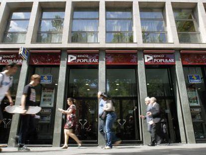 Oficinas del Banco Popular en Barcelona.