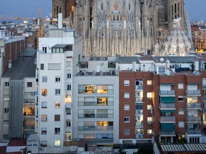 Viviendas en el barrio del Eixample de Barcelona, en una imagen de julio pasado.