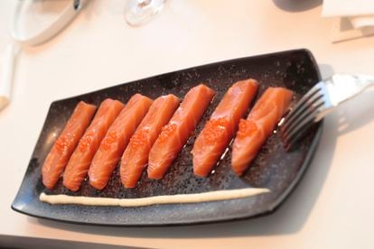 Tacos de salmón ahumado Domínguez.