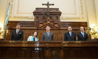 Los cinco miembros de la Corte Suprema de Argentina, en octubre de 2019.