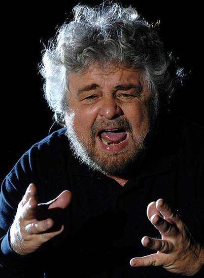 Beppe Grillo, durante una actuación en Piacenza hace un año.