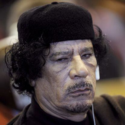 Gadafi, en la Cumbre Mundial sobre Seguridad Alimentaria, en Roma, a finales del año 2009