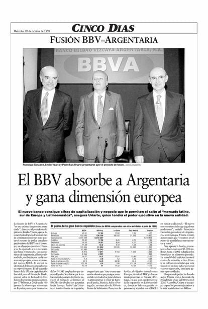 1999. Fusión BBVA-Argentaria.