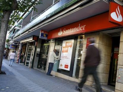 Oficina del Banco de Santander en Madrid.
