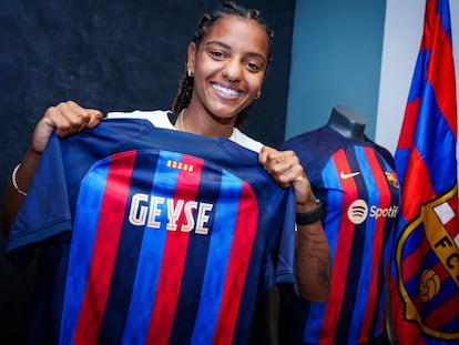 Geyse Ferreira, en las oficinas del Camp Nou.