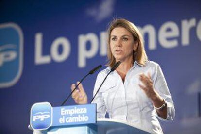 La secretaria general del PP, Dolores de Cospedal.