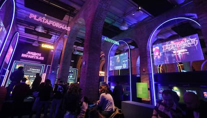 Presentació de l'exposició de videojocs 'Game On', a la Fundació Canal, a Madrid.