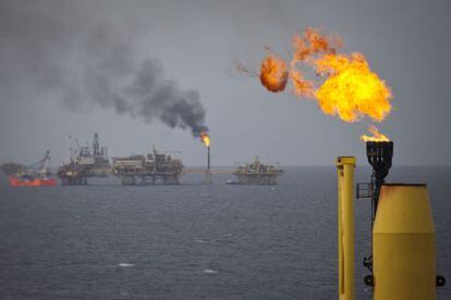 Instalaciones de Pemex en el Golfo de México.