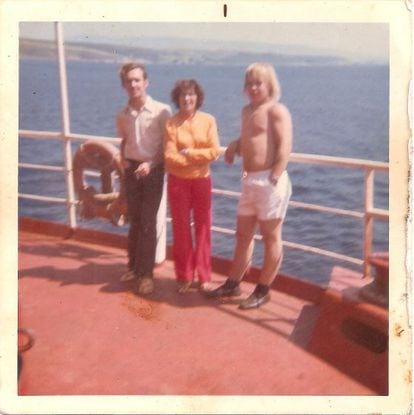 Alberto Paz, en un barco bajo pabellón noruego durante los setenta.