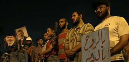 Partidarios de Morsi, el miércoles en El Cairo.