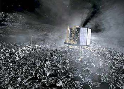 En la imagen, simulación de la sonda <i>Rosetta</i>.