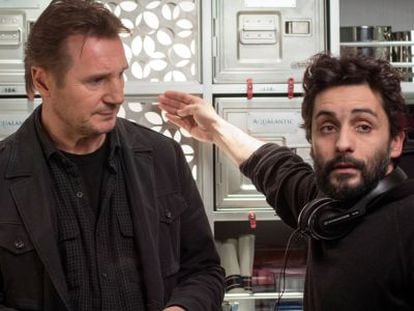 Liam Neeson y Jaume Collet-Serra, en una imagen promocional.