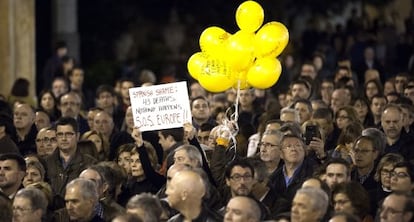 Manifestación de apoyo a las víctimas de metro el pasado 3 de enero.