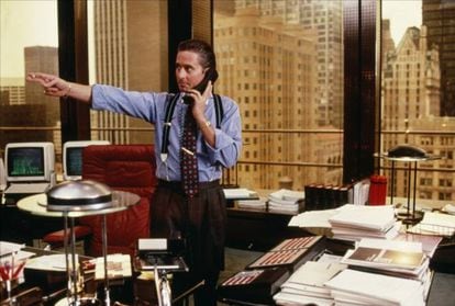 Michael Douglas, como Gordon Gekko en 'Wall Street'.