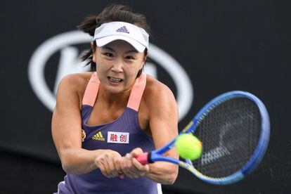 La tenista Peng Shuai, en un partido del Open de Australia en enero de 2020