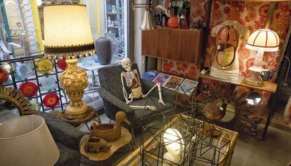 Detalle de la tienda Unico New & Vintage Lab, en Palma.