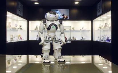 NAO, uno de los humanoides más avanzados del mundo, en el Museo del Robot de Madrid.