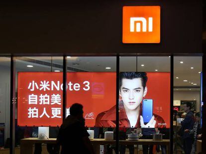 Vista de una tienda de Xiaomi en Pekín.