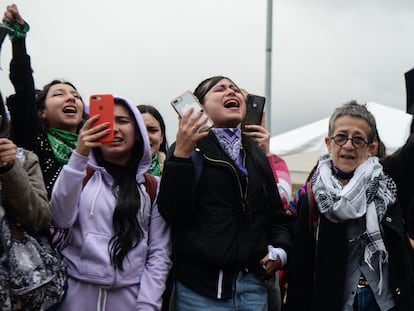 Una marcha para protestar por la violencia contra las mujeres en Bogotá, el pasado 25 de noviembre.