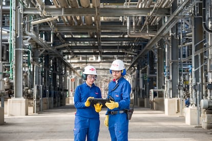 Planta de Dow, especialista en ciencia de materiales para la industria. Un 85% de sus proyectos están enfocados a la innovación sostenible y al objetivo de cero emisiones en 2050.
