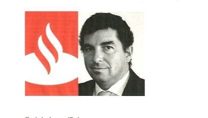 Imagen corporativa de Eduardo Da Cunha en sus tiempos con el Santander.