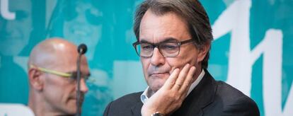 Artur Mas, aquest dilluns, durant una roda de premsa de la candidatura Junts pel Sí.