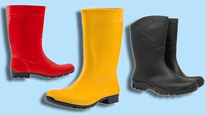 En la imagen se muestra varios modelos de botas de lluvia para hombre o mujer a la venta en Amazon.