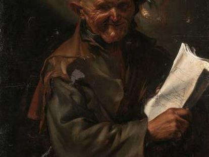 'Un filósofo: el feliz geómetra', atribuido a Ribera en su etapa romana.