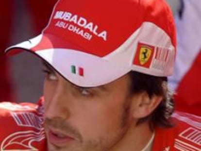 El piloto Fernando Alonso durante su debut con Ferrari.