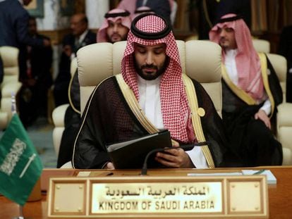 El príncipe saudí, Mohammed Bin Salmán, en una cumbre en 2019