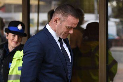 Rooney, a su llegada a los juzgados de Stockport.