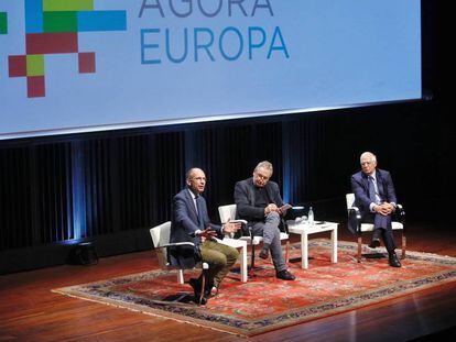 Enrico Letta y Josep Borrell, durante el encuentro en Barcelona.