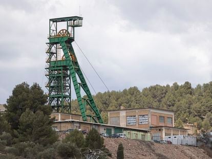 Pozo de la mina de potasa de Cabanasses, en Súria (Barcelona), el 11 de mayo.