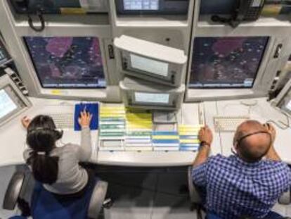 Controladores aéreos de Enaire.