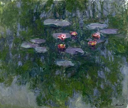 Claude Monet (1840-1926), Nenúfares, hacia 1916-1919. Óleo sobre lienzo, 130x152 cm París, Musée Marmottan Monet, legado Michel Monet, 1966. Inv. 5098.