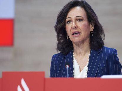 La presidenta de banco Santander, Ana Botin, en abril de este año. 