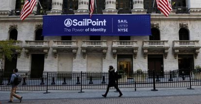 Anuncio de SailPoint en Wall Street, tras su salida a Bolsa en 2017.