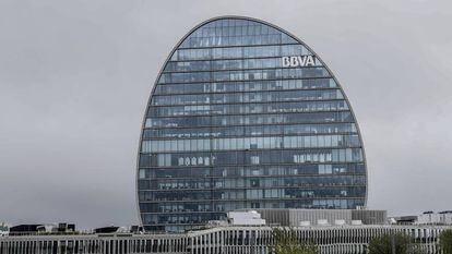 Edificio 'La Vela' sede de BBVA en Madrid.