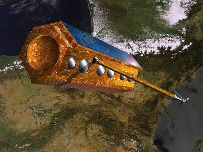 Simulación del satelite español PAZ.