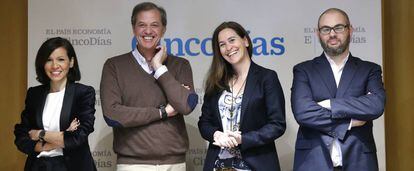 Marta Campello (Abante Asesores), Mart&iacute;n Huete (Finizens), Grabriela Orille (Myinvestor) y Unai Ansejo (Indexa Capital).