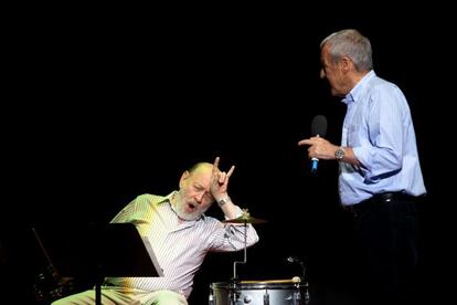 Marcos Mundstock y Daniel Rabinovich, en un ensayo.