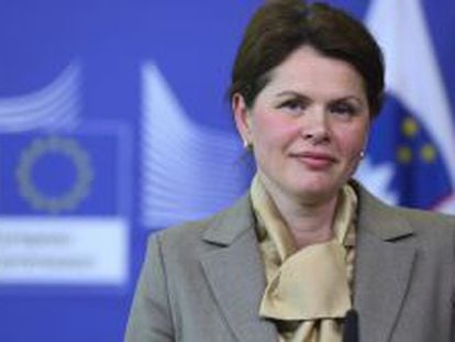 La primera ministra de Eslovenia, Alenka Bratusek..