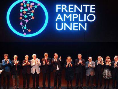 Los l&iacute;deres del Frente Amplio-UNEN, en Buenos Aires