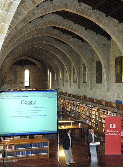 El acto de ayer, en la Biblioteca de Catalunya.