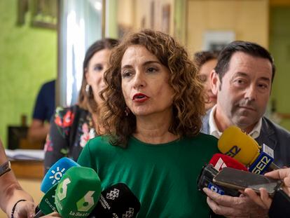 La ministra de Hacienda, María Jesús Montero, este jueves en Jaén.