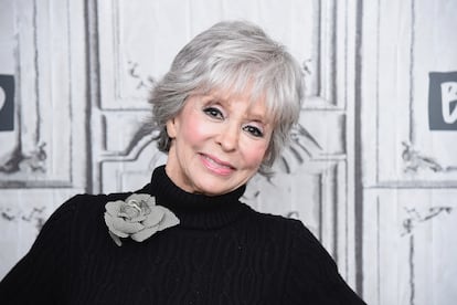 NEW YORK, NEW YORK - FEBRUARY 06: Singer/dancer/actress Rita Moreno visits the Build Series to discuss the Netflix re-boot of the classic show 'One Day at a Time' and the new production of the film 'Westside Story' at Build Studio on February 06, 2019 in New York City. (Photo by Gary Gershoff/Getty Images)