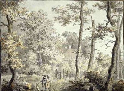 <i>Casa de campo en el bosque</i> (1797), de Caspar David Friedrich, se exhibe en la Fundación Juan March (procedente de la galería Hans de Hamburgo).