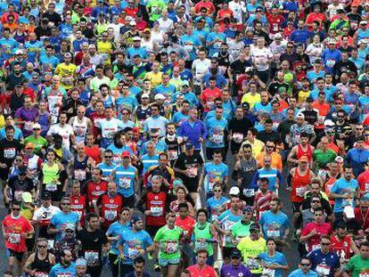 Participantes en el Maratón de Madrid de 2019